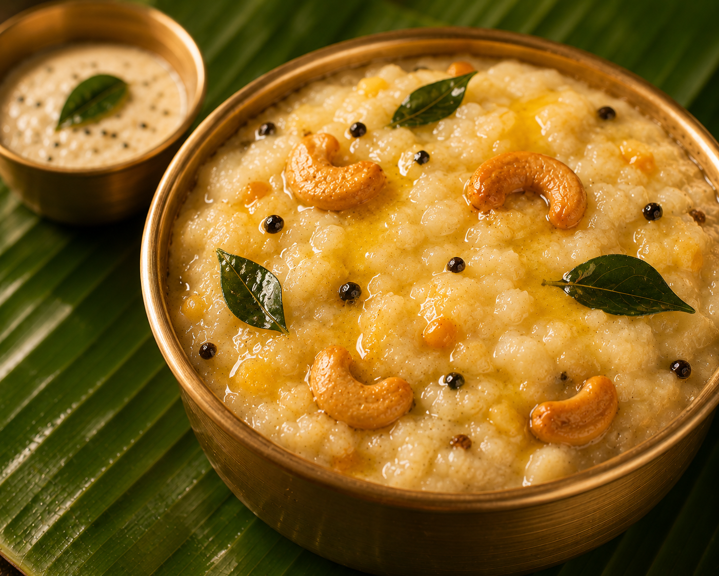Ven Pongal - South Indian dish at Sri Skanda Bhavan